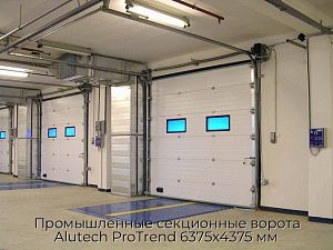 Промышленные секционные ворота Alutech ProTrend 6375х4375 мм preview 1