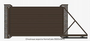Откатные ворота HomeGate 5500х3875 preview 1