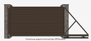 Откатные ворота HomeGate 3375х4000 preview 1