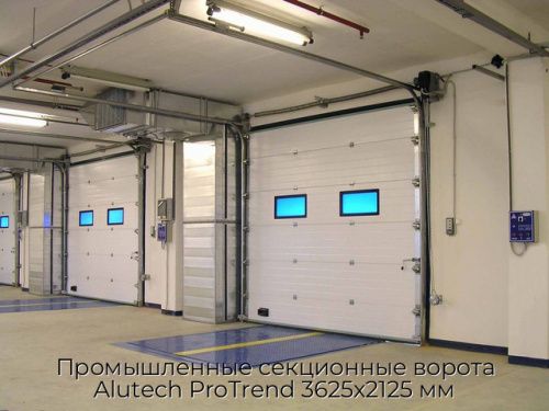 Промышленные секционные ворота Alutech ProTrend 3625х2125 мм 1